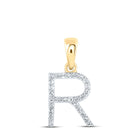 Sparkling Gold Diamond Initial Pendant - Personalized Elegance at its Finest product  Top View from Splendid Jewellery