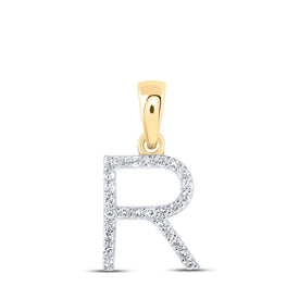 Sparkling Gold Diamond Initial Pendant - Personalized Elegance at its Finest product  Top View from Splendid Jewellery