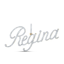 Load image into Gallery viewer, Radiant Reflections: Personalized Diamond Initial Pendant in 10kt Yellow Gold product  Top View from Splendid Jewellery