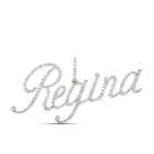 Radiant Reflections: Personalized Diamond Initial Pendant in 10kt Yellow Gold product  Top View from Splendid Jewellery