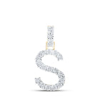 10kt Yellow Gold Diamond Initial & Letter Pendant | Personalized Sparkling Charm | Splendid Jewellery product  Top View from Splendid Jewellery