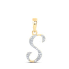 10kt Yellow Gold Diamond Initial & Letter Pendant: Personalized Elegance product  Top View from Splendid Jewellery