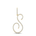Radiant Splendor: 10kt Yellow Gold Diamond Initial Pendant product  Top View from Splendid Jewellery
