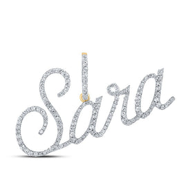 Personalized Diamond Initial Pendant - 10kt Yellow Gold with Round Diamond - 5/8 Cttw product  Top View from Splendid Jewellery