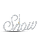 10kt Yellow Gold Diamond Initial & Letter Pendant with SNOW Name - 3/4 Cttw product  Top View from Splendid Jewellery