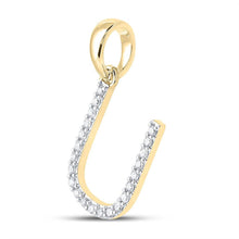 Load image into Gallery viewer, 10kt Yellow Gold Diamond Initial Necklace - Personalize Your Style! - Side View