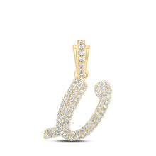Load image into Gallery viewer, 10kt Yellow Gold Personalized Diamond Initial Pendant - A Symbol of Elegance and Individuality - Top View