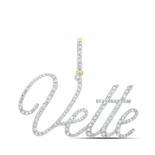 Load image into Gallery viewer, Personalized Diamond Initial &amp; Letter Pendant: A Sparkling Tribute to Individuality - Top View