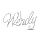 Wendy's Dazzling Diamond Initial Pendant product  Top View from Splendid Jewellery