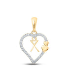 Captivating Love Letter Diamond Pendant - Top View