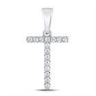 14kt White Gold Diamond Initial & Letter Pendant - Personalized Elegance - Top View