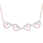 Captivating Rose Gold Diamond Heart Pendant Necklace - Alternate view 1 from Splendid Jewellery
