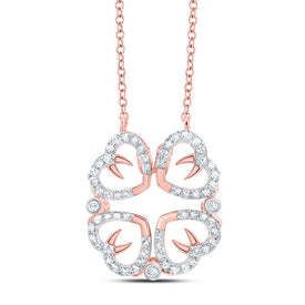 Captivating Rose Gold Diamond Heart Pendant Necklace - Alternate view 2 from Splendid Jewellery