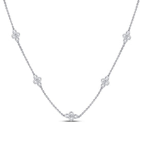 Romantic Rose Gold Diamond Pendant Necklace - Alternate view 1 from Splendid Jewellery