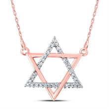 Load image into Gallery viewer, Enchanting Diamond Magen David Star Necklace - Alternate view 1 from Splendid Jewellery