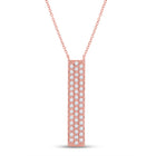 Radiant Rose Gold Diamond Bar Necklace: A Captivating Masterpiece of Elegance - Alternate view 1 from Splendid Jewellery