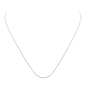 Diamond Pendant Necklace | 10kt White Gold 18-inch Rope Chain with Spring-ring Closure | Splendid Jewellery GND