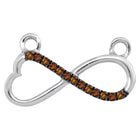 Eternal Love Brown Diamond Heart Infinity Pendant Necklace Top view from the 10Kt White Gold Womens Round Brown Diamond Heart Infinity Pendant Necklace 1 12 Cttwpin64969 collection by Splendid Jewellery