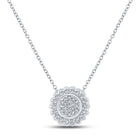Radiant Diamond Cluster Necklace | 10kt White Gold Womens Round Diamond Pendant 1/5 Cttw | Splendid Jewellery Top view from the 10Kt White Gold Womens Round Diamond Cluster Necklace 1 5 Cttwpin212946 collection by Splendid Jewellery