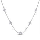 Radiant Love Diamond Pendant Necklace Top view from the 10Kt White Gold Womens Round Diamond Fashion Necklace 1 4 Cttwpin273999 collection by Splendid Jewellery