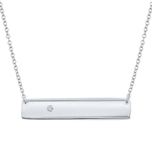 Load image into Gallery viewer, Radiant Sparkle Diamond Bar Necklace  Top View from Splendid Jewellery