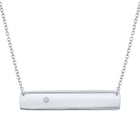 Radiant Sparkle Diamond Bar Necklace  Top View from Splendid Jewellery