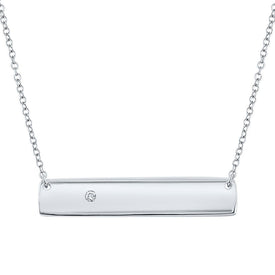 Radiant Sparkle Diamond Bar Necklace  Top View from Splendid Jewellery