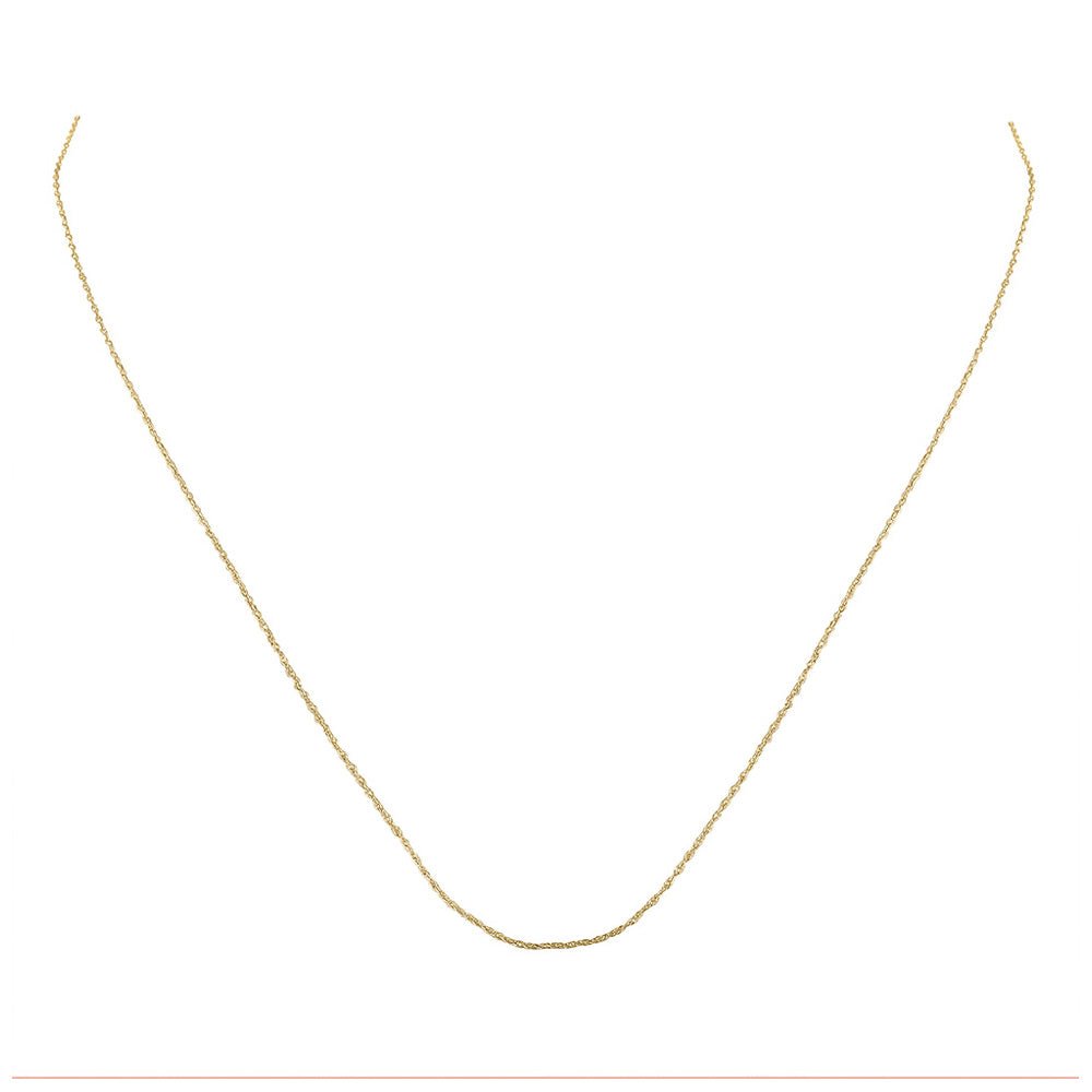 Diamond Pendant Necklace | 10kt Yellow Gold 18-inch Rope Chain with Spring-ring Closure | Splendid Jewellery GND