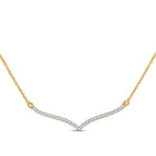 Radiant Glow 10kt Yellow Gold Diamond Bar Necklace product  Top View from Splendid Jewellery