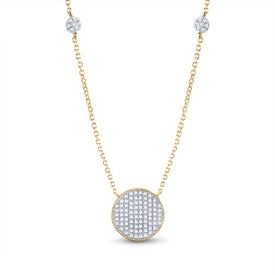 Radiant Circle of Brilliance Necklace product Side View from Splendid Jewellery