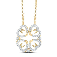 Load image into Gallery viewer, 10kt Yellow Gold Diamond Heart Pendant Necklace | Splendid Romance product Side View from Splendid Jewellery