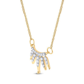 Radiant Glow Diamond Pendant Necklace product Side View from Splendid Jewellery