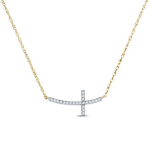 Load image into Gallery viewer, Radiant Faith Diamond Pendant Necklace product  Top View from Splendid Jewellery