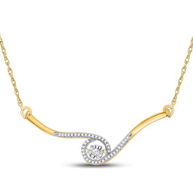 Radiant Brilliance: 10kt Yellow Gold Diamond Twinkle Pendant Necklace product  Top View from Splendid Jewellery