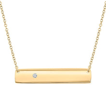 Load image into Gallery viewer, Radiant Glow Diamond Bar Necklace  Top View from Splendid Jewellery