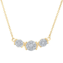 Load image into Gallery viewer, Radiant Cluster of Diamonds Necklace - Top View