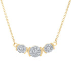 Radiant Cluster of Diamonds Necklace - Top View