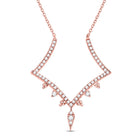Rose Gold Diamond Elegance Necklace - Top View