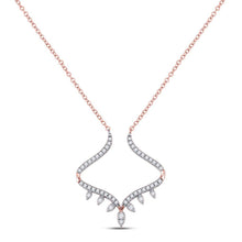 Load image into Gallery viewer, Radiant Rose Gold Diamond Pendant Necklace - Captivating Elegance in 14kt Rose Gold with Sparkling Diamonds - Alternate view 1 from Splendid Jewellery
