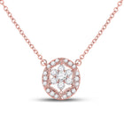 Enchanted Rose Diamond Pendant Necklace - Top View