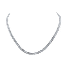 Load image into Gallery viewer, Radiant Elegance: 14kt White Gold Diamond Pendant Necklace - Top View