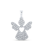 Celestial Glow Diamond Angel Pendant | 10kt White Gold Womens Round Diamond Pendant 1/3 Cttw Top view from the 10Kt White Gold Womens Round Diamond Angel Pendant 1 3 Cttwpin210303 collection by Splendid Jewellery