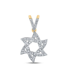 Load image into Gallery viewer, Radiant Star of David Diamond Pendant - Top View