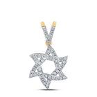 Radiant Star of David Diamond Pendant - Top View