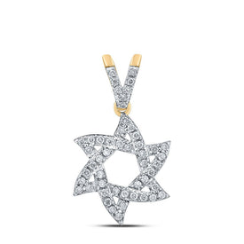 Radiant Star of David Diamond Pendant - Top View