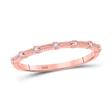 Load image into Gallery viewer, Rose Gold Diamond Delight Stackable Band - Alternate view 1 from Splendid Jewellery