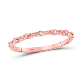 Rose Gold Diamond Delight Stackable Band - Alternate view 1 from Splendid Jewellery