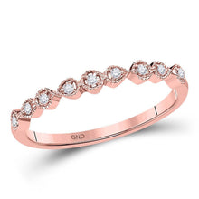 Load image into Gallery viewer, Exquisite Rose Gold Diamond Stacking Band: A Dazzling Touch of Elegance by Splendid Jewellery - Alternate view 1 from Splendid Jewellery