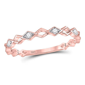 Rose Gold Diamond Eternity Stackable Band - Alternate view 1 from Splendid Jewellery