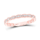 Radiant Rose: 10kt Rose Gold Diamond Stackable Band Ring - Alternate view 1 from Splendid Jewellery